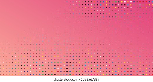 Abstract pink background with black polka dots rectangle. Polka dot pattern background abstract