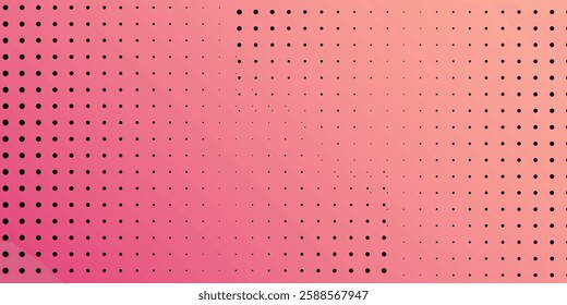 Abstract pink background with black polka dots. Polka dot pattern isolated on white design abstract simple