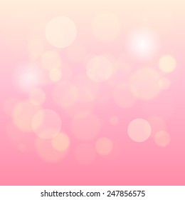 abstract pink background with bokeh and lens flare pattern (vector)