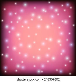 abstract pink background with bokeh and lens flare pattern (vector)