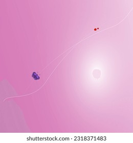 abstract, pink background with butterflies, vector