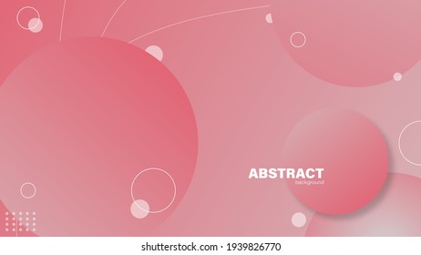 Abstract pink background with circle geometric, background with copy space for design, vector.