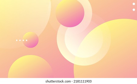 Fondo rosa abstracto. Composición de formas de círculo. Composición de formas fluidas. Diseño creativo con color de curvas en vector EPS10