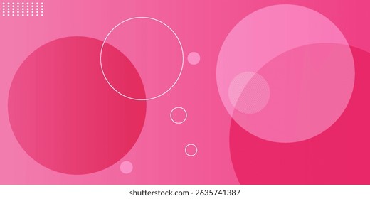 Abstract pink background. Circle abstract vector banner design. Minimal geometric background. Gradient shapes composition. Fluid gradient shapes composition. Eps10 