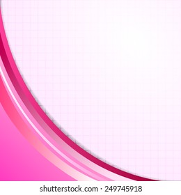 abstract pink background with curve line pattern (vector)