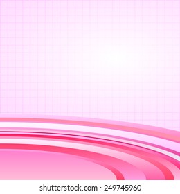 abstract pink background with curve line pattern (vector)