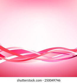 abstract pink background with curve line pattern (vector)