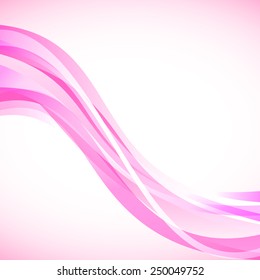 abstract pink background with curve line pattern (vector)