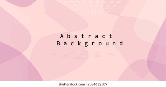 abstract pink background with curved lines and copy space. vector illustration