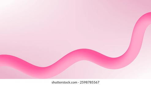 Abstract pink background with curved lines Vector illustration. Gradient