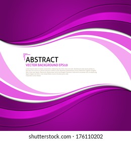 Abstract pink background with custom text copy space. Abstract background, purple curve shape design vector pattern, wave, line, rainbow