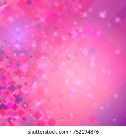 Abstract pink background with diamonds. Vector