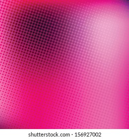 Abstract pink background with dots. Halftone effect