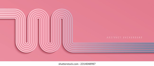 Fondo rosa abstracto con líneas geométricas. Diseño de líneas de rayas geométricas. Estilo retro vintage. Gráfico minimalista moderno. Demanda para publicidad, banner, afiche, portada, sitio web, volante