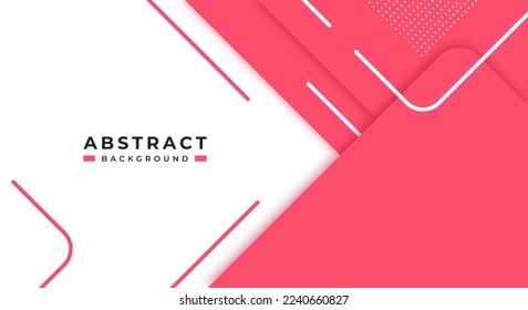 Abstract Pink Background Geometric Shape Paper Layers with Copy Space for Decorative web layout, Poster, Banner, Corporate Brochure and Seminar Template Design