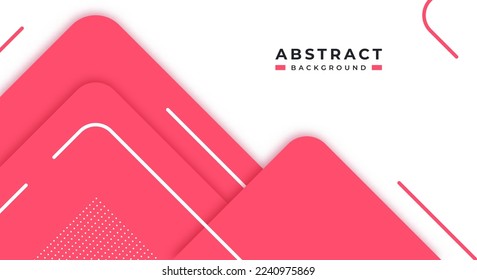 Abstract Pink Background Geometric Shape Paper Layers with Copy Space for Decorative web layout, Poster, Banner, Corporate Brochure and Seminar Template Design