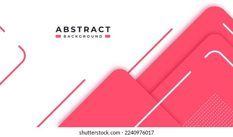 Abstract Pink Background Geometric Shape Paper Layers with Copy Space for Decorative web layout, Poster, Banner, Corporate Brochure and Seminar Template Design