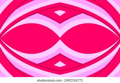 Abstract pink background with geometric symmetry pattern	