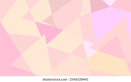 Fundo rosa abstrato com formas de triângulo geométrico e um design moderno minimalista
