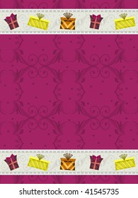abstract pink background with gifts