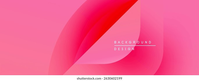 Abstract pink background. Gradient shapes overlap, creating dynamic visual effect. Text reads background design. Modern, minimalist style.