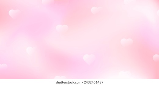 Abstract Pink background. heart background pattern. beautiful pink hearts. love concept For Valentine's Day. for poster, banner, web, icon, mascot, background. Vector illustration.