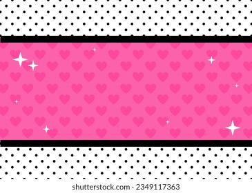 Abstract pink background with hearts vector illustration. Abstract pink background. Decoration banner themed Lol surprise doll girlish style. Invitation card template svg