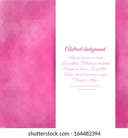 Abstract pink background of hexagons for your design