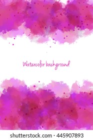 Abstract pink background like watercolor. Vector illustration