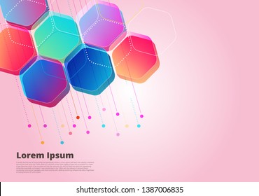abstract pink background with lines. illustration cute