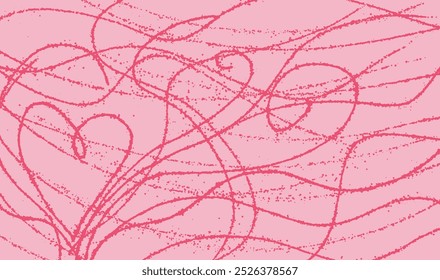Abstractas fondo rosa con líneas y gotas de pintura de color magenta y salpicaduras.