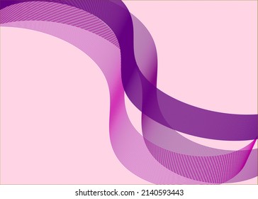 Abstrakter rosafarbener Hintergrund Linien Bildschirmhintergrund Einfaches Design-Vektorgrafik
