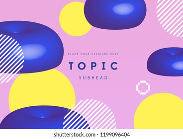 Abstract pink background with liquid fluid for event posters, placards and brochures. Eps10 vector illustration.