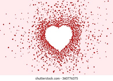 Abstract Pink Background Of  Little Hearts