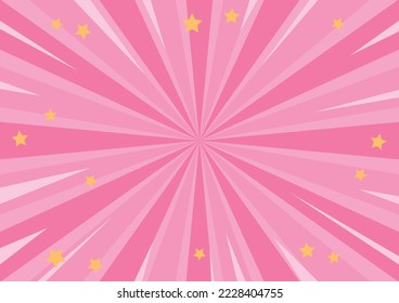 Abstract pink background with little staes. Decoration banner themed Lol surprise doll girlish style. Invitation card template