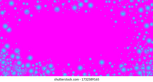 Abstract pink background with luminous balls. Vector illustration.