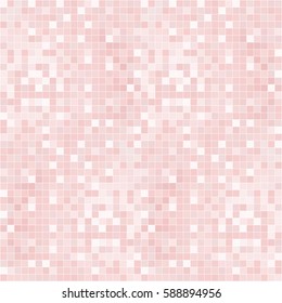 Abstract pink background with mesh of squares or cell. Mosaic style. Geometric template