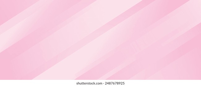 Abstract pink background. Pink modern shapes background for banner template. Vector Illustration