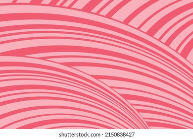 Fondo rosa abstracto con patrón de líneas curvas superpuestas