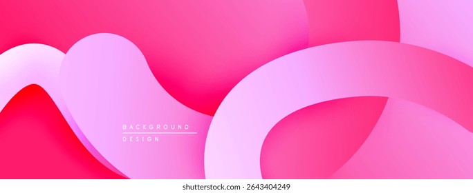 Abstract pink background. Overlapping layers create soft waves, gradients. Minimalist design, modern aesthetic. Smooth transitions, vibrant hues.