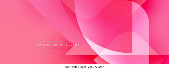 Fundo rosa abstrato. As formas sobrepostas criam um efeito visual dinâmico. Design moderno adequado para projetos digitais.