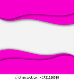 Fondo abstracto de color rosa. Estilo de corte de papel con sombra. Espacio para texto. Material - Ilustración de vectores
