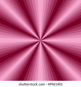 Abstract pink background with rays (vector)