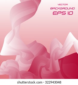 abstract pink background with ribbon, vector illustration