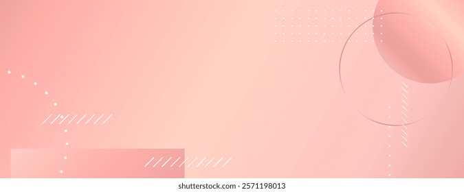 Abstract pink background with a soft gradient and geometric shapes. The pink background features subtle textures and dotted patterns. Geometric pattern background vector. Pink background.