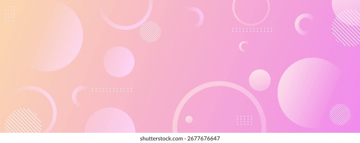 Abstract pink background with soft gradient and floating circles.
