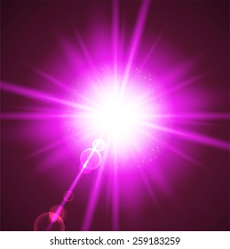 Abstract pink background with star