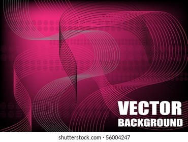 Abstract pink background with stripes, vector