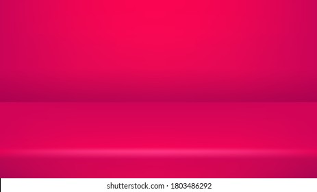 Abstract pink background with studio backdrops. product display with copy space for display of content design.Banner for advertise product.