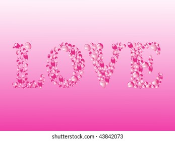 abstract pink background with stylish pattern love